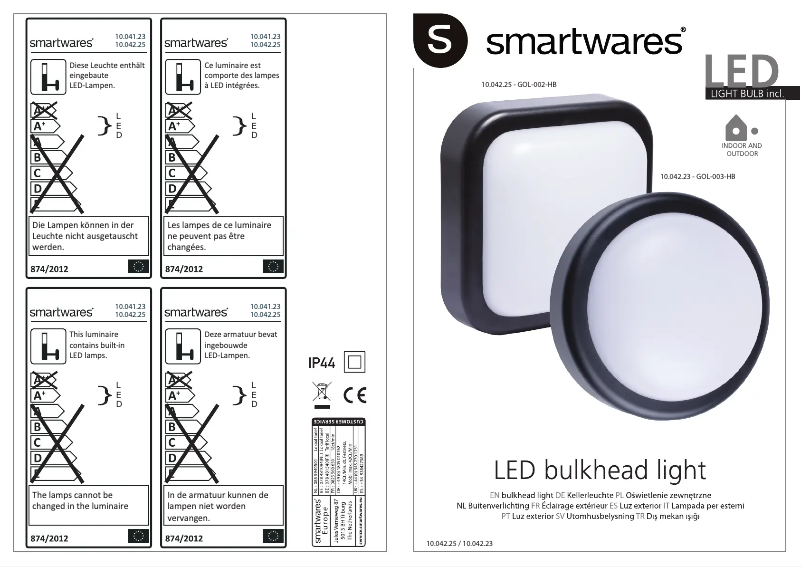 Page n°1 - Manuel utilisateur Smartwares GOL-003-HB