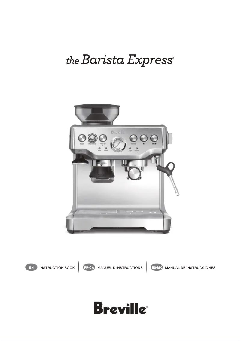 Page 1 de la notice Manuel utilisateur Breville the Barista Express BES870XL
