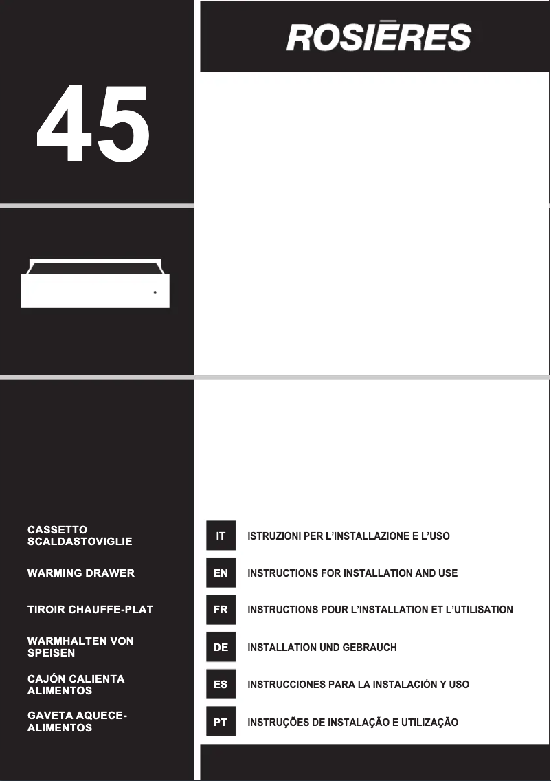 Page 1 de la notice Manuel utilisateur Rosieres RPWD14NSM