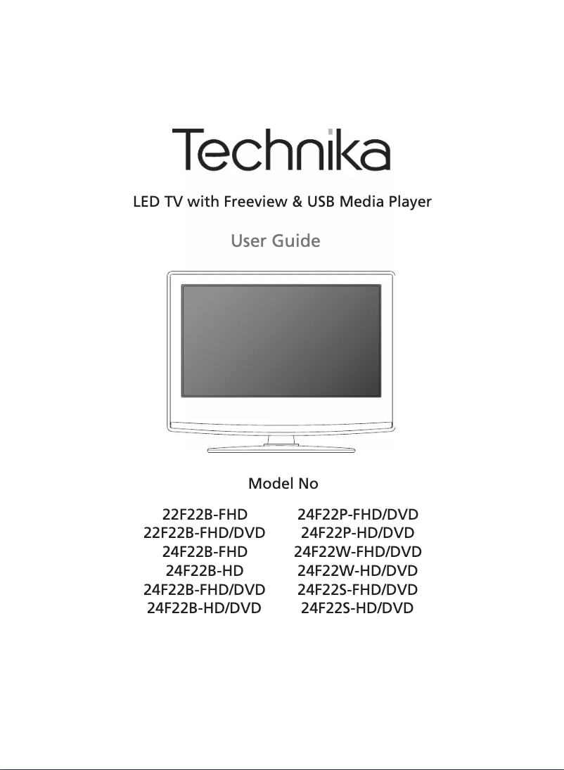 Page 1 de la notice Manuel utilisateur Technika 24F22W-HD/DVD