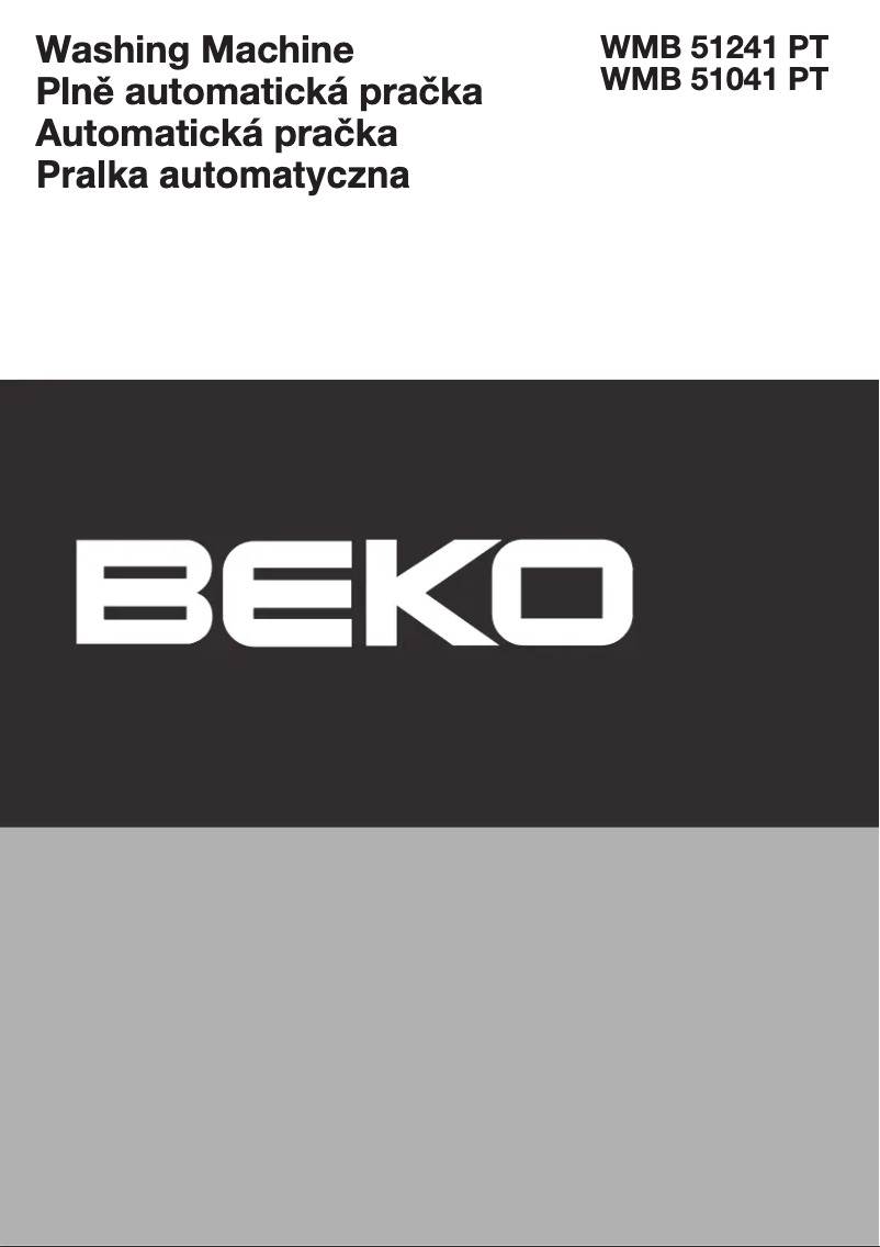 Page n°1 - Manuel utilisateur Beko WMB 51041 PT