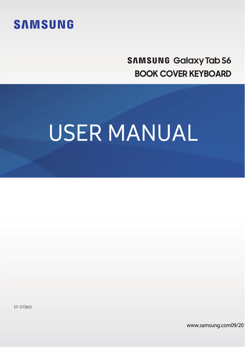 Page n°1 - Manuel utilisateur Samsung EF-DT860