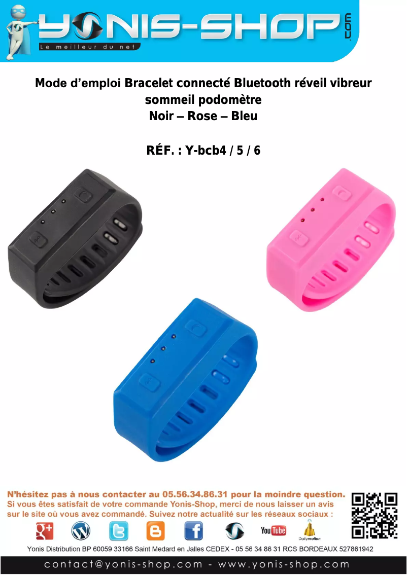 Image de la première page du manuel de l'appareil Y-BCB6