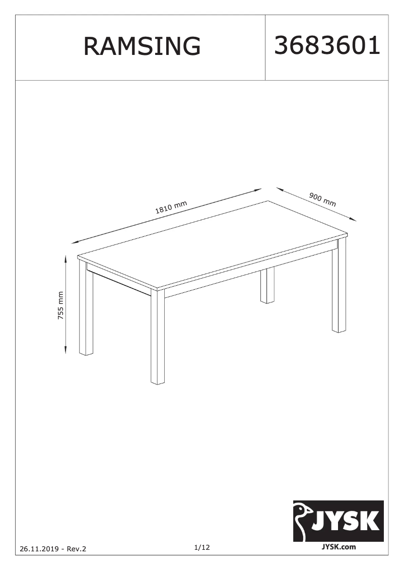 Image de la première page du manuel de l'appareil Ramsing