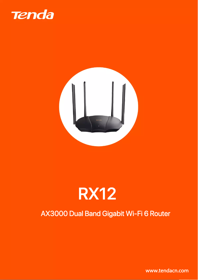 Imagen de la primera página del manual del dispositivo RX12