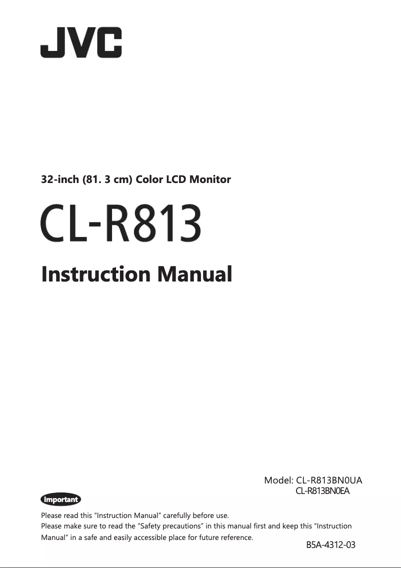 Página 1 del manual Manual de usuario JVC CL-R813
