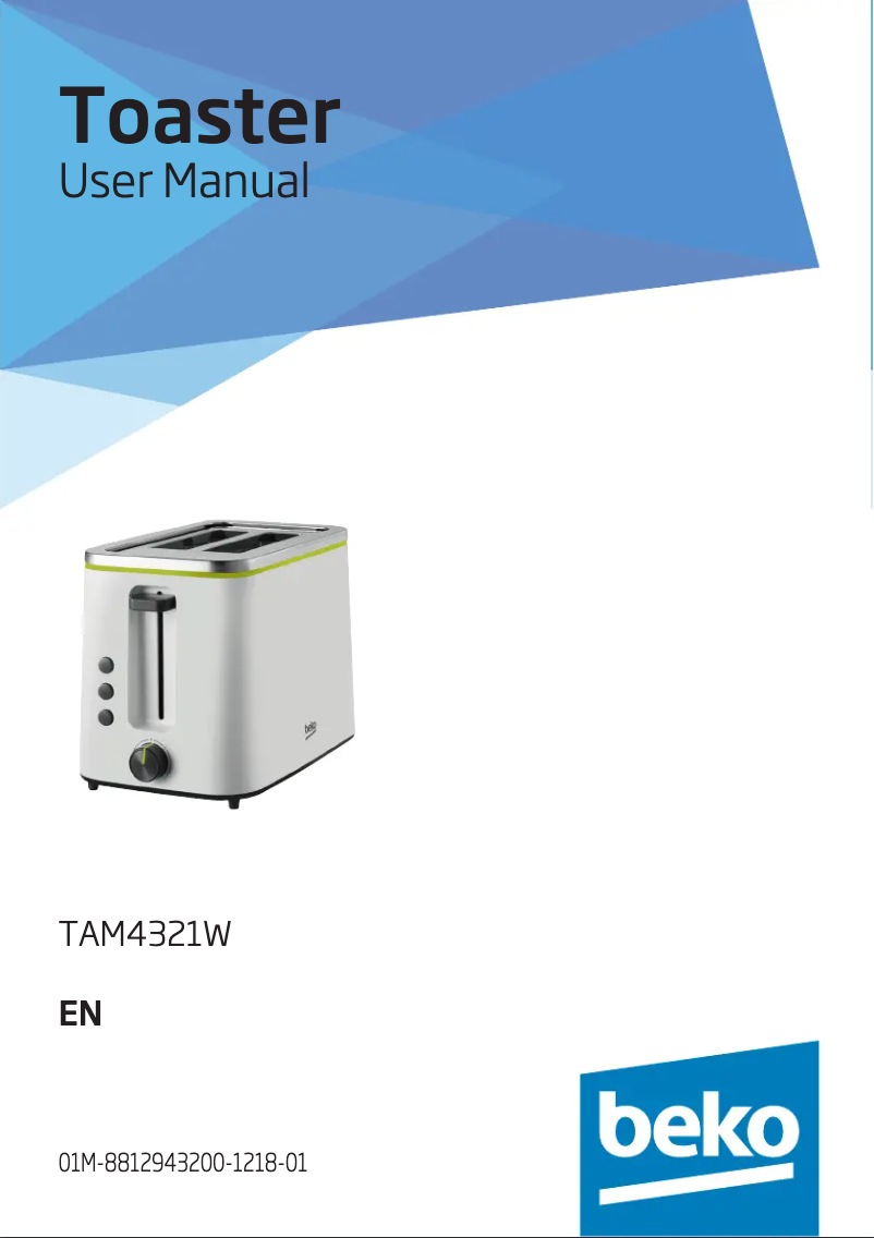 Page 1 de la notice Manuel utilisateur Beko TAM4321