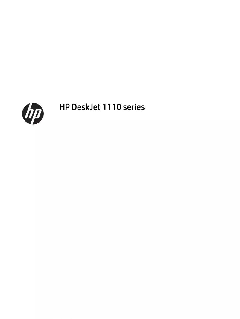 Page n°1 - Manuel utilisateur HP DeskJet 1110