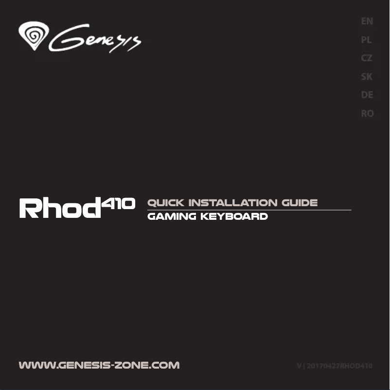 Página 1 del manual Manual de usuario Genesis Rhod 410