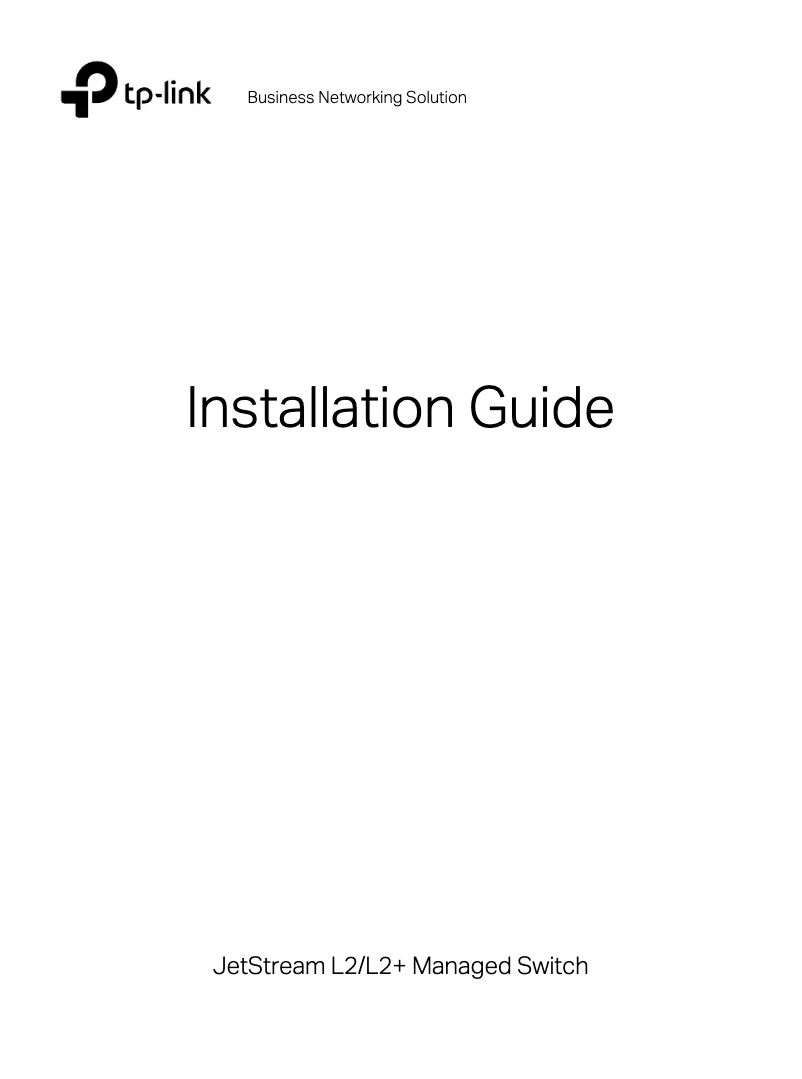 Imagen de la primera página del manual del dispositivo TL-SG3428X-UPS