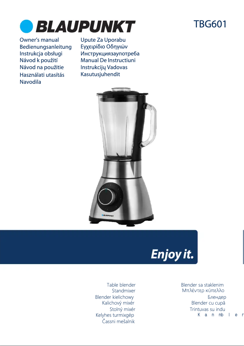 Page n°1 - Manuel utilisateur Blaupunkt TBG601