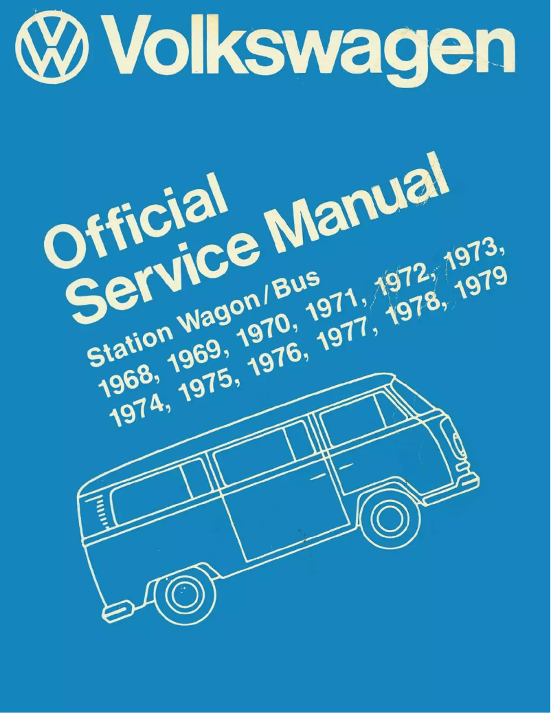 Page 1 de la notice Manuel utilisateur Volkswagen Bus (1979)