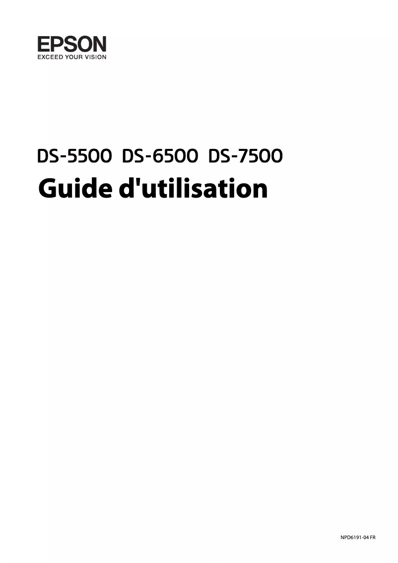 Page n°1 - Manuel utilisateur Epson WorkForce DS-5500N