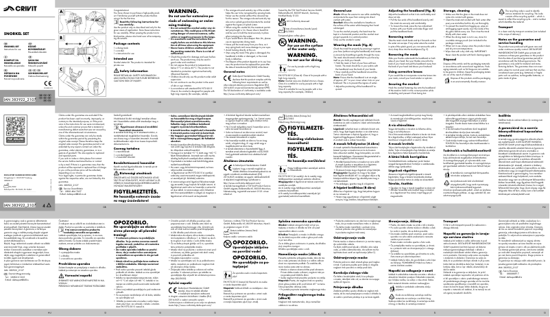 Page 1 de la notice Manuel utilisateur Crivit IAN 383922