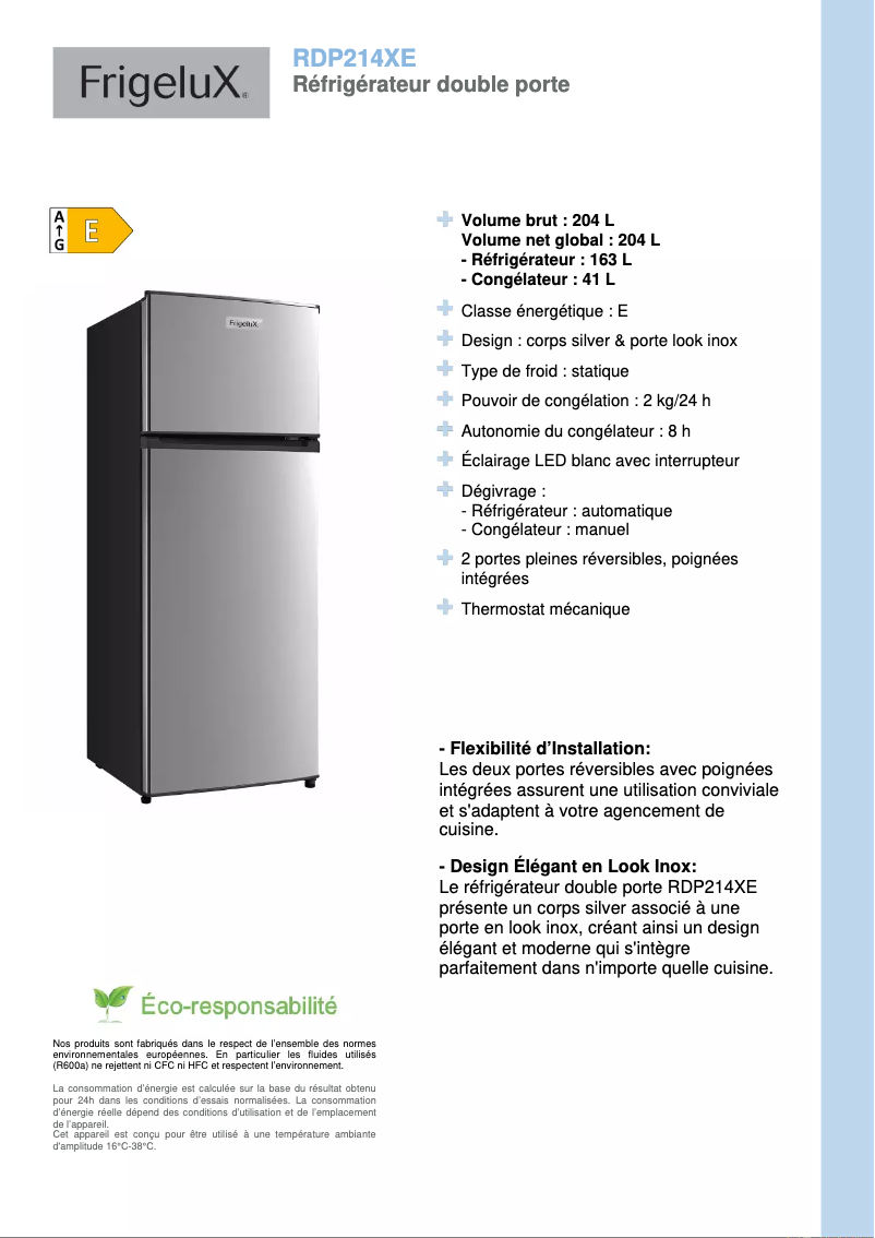 Image de la première page du manuel de l'appareil RDP214XE