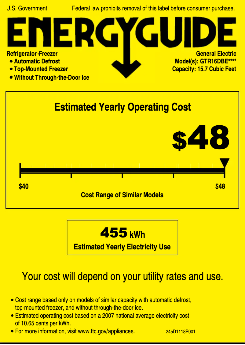 Image de la première page du manuel de l'appareil GTR16DBEWW