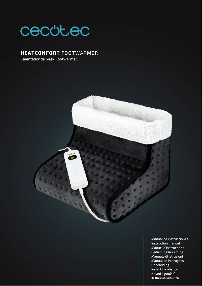 Page 1 de la notice Manuel utilisateur Cecotec HeatConfort FootWarmer