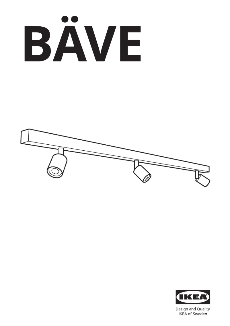 Page 1 de la notice Manuel utilisateur Ikea BÄVE 005.272.38