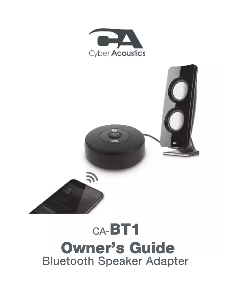 Page 1 de la notice Manuel utilisateur Cyber Acoustics CA-BT1