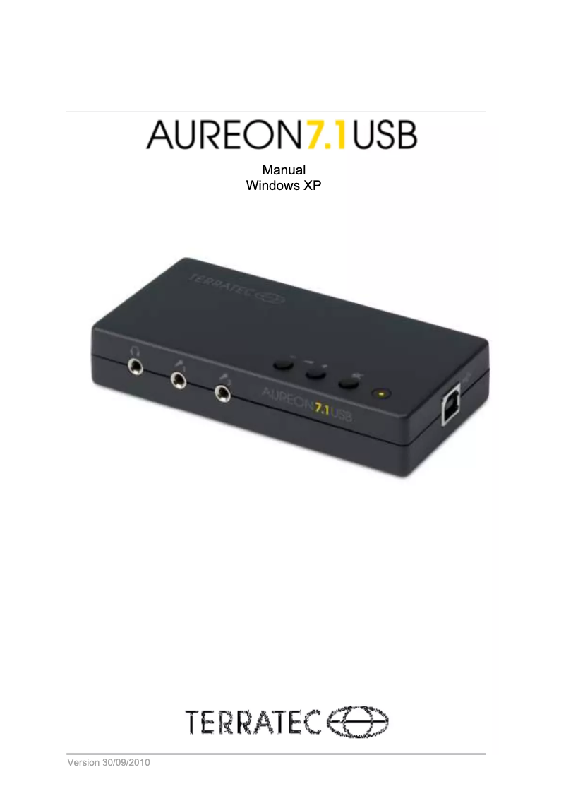 Imagen de la primera página del manual del dispositivo Aureon