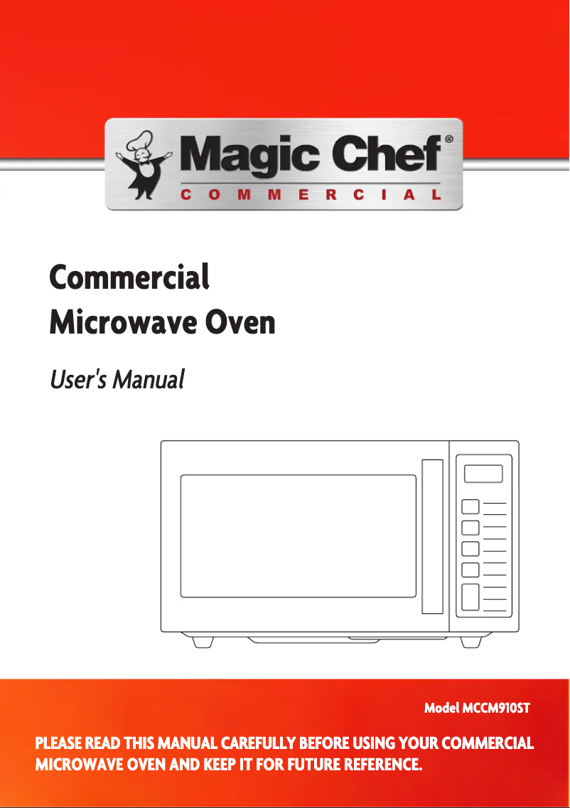 Page n°1 - Manuel utilisateur Magic Chef MCCM910ST