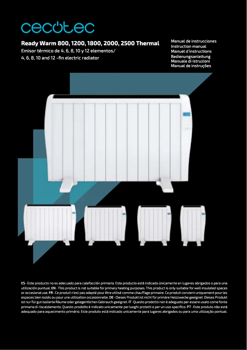 Page n°1 - Manuel utilisateur Cecotec Ready Warm 80