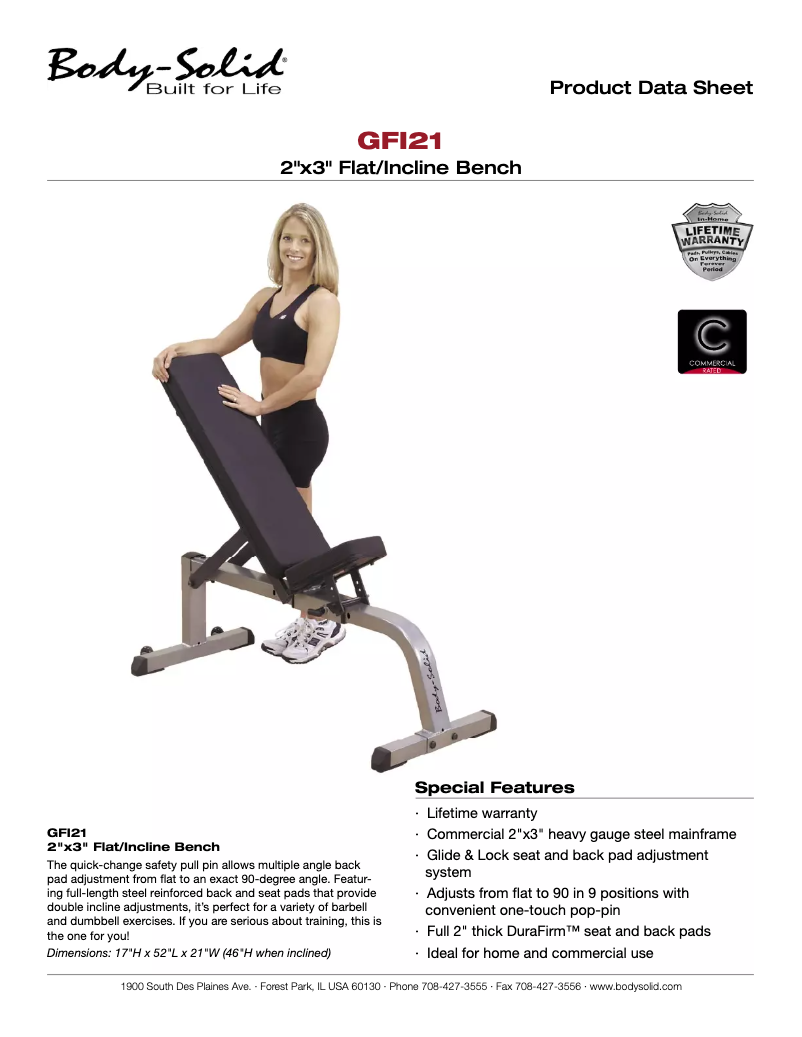 Imagen de la primera página del manual del dispositivo GFI21