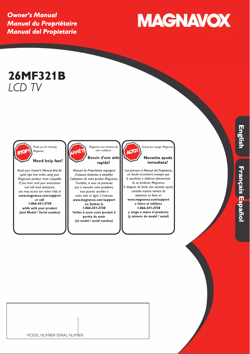 Image de la première page du manuel de l'appareil 26MF321B