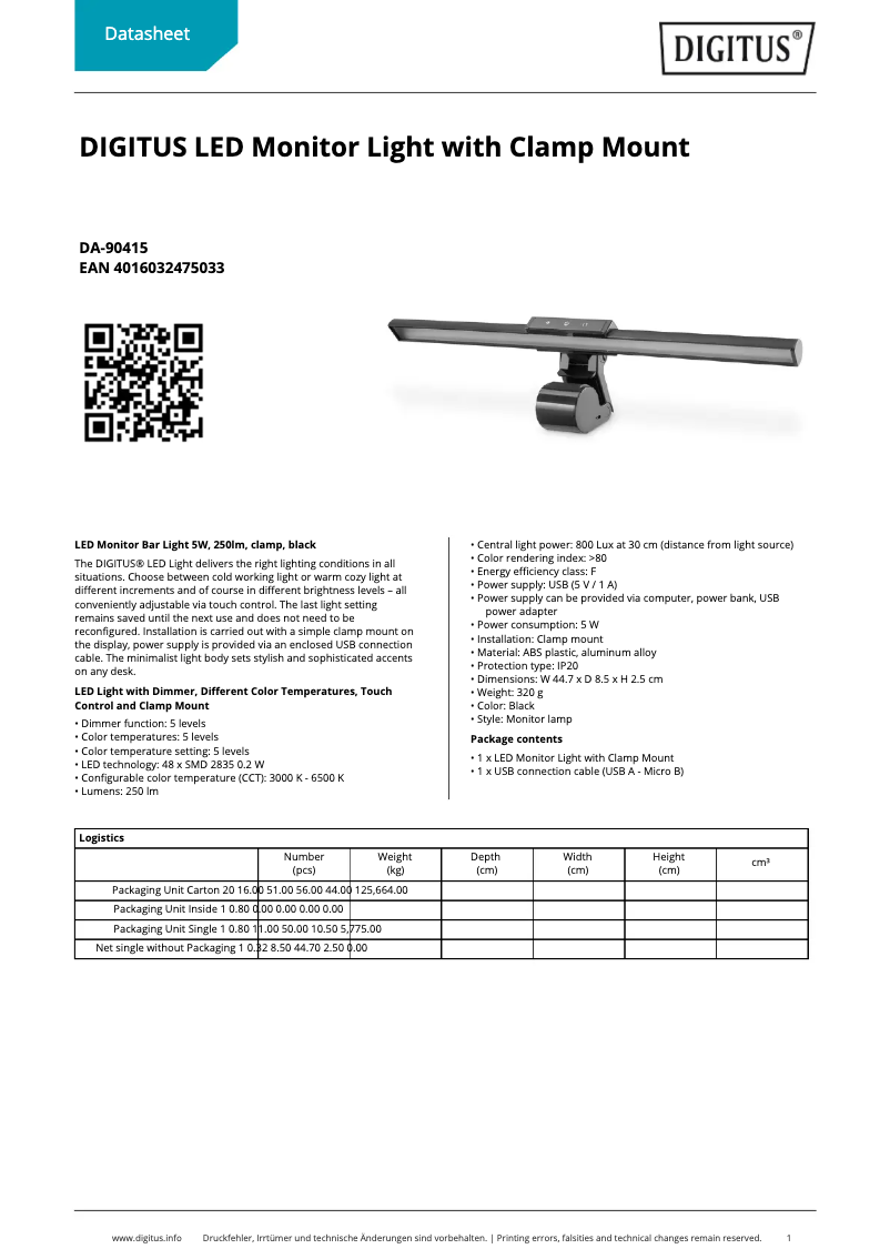 Image de la première page du manuel de l'appareil DA-90415