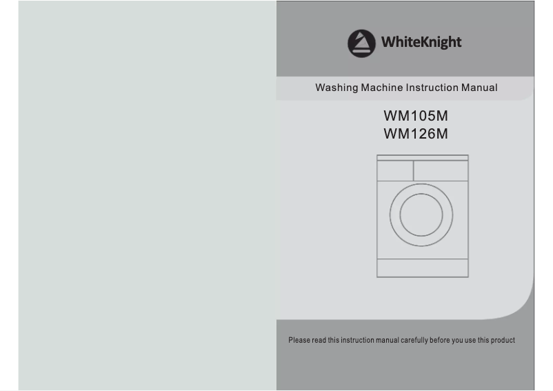 Page n°1 - Manuel utilisateur White Knight WM126M