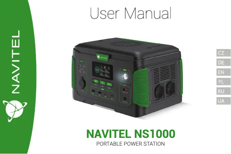 Page 1 de la notice Manuel utilisateur Navitel NS1000