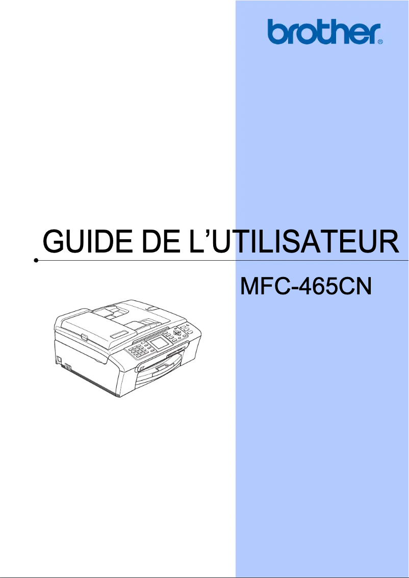 Page n°1 - Manuel utilisateur Brother MFC-465CN