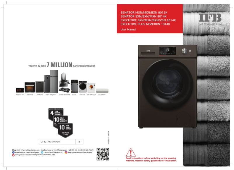 Page 1 de la notice Manuel utilisateur IFB Senator MSN 8012K