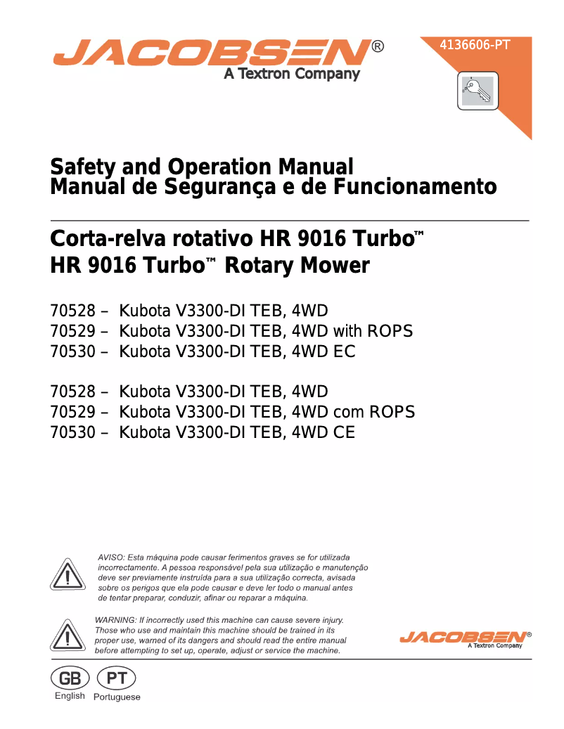 Page n°1 - Manuel utilisateur Jacobsen HR 9016 Turbo