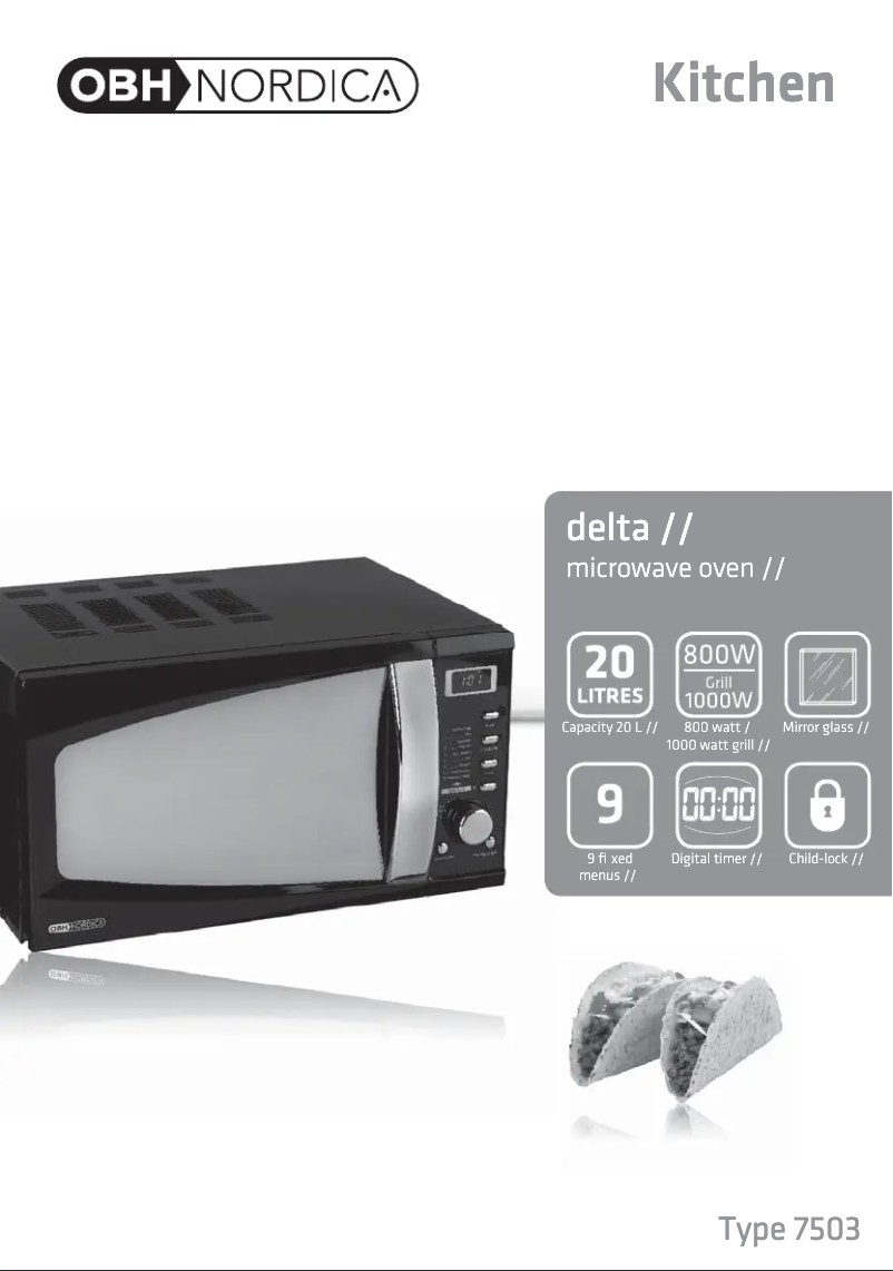 Page 1 de la notice Manuel utilisateur OBH Nordica 7503 Delta