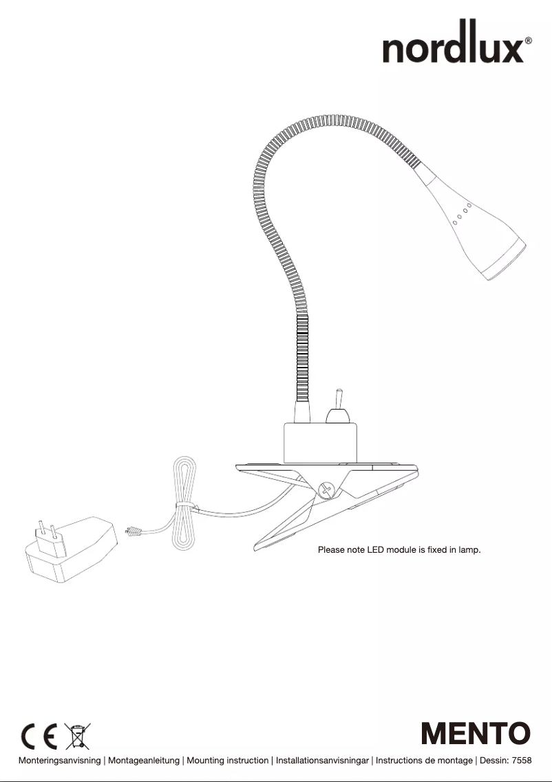 Page n°1 - Manuel utilisateur Nordlux Mento