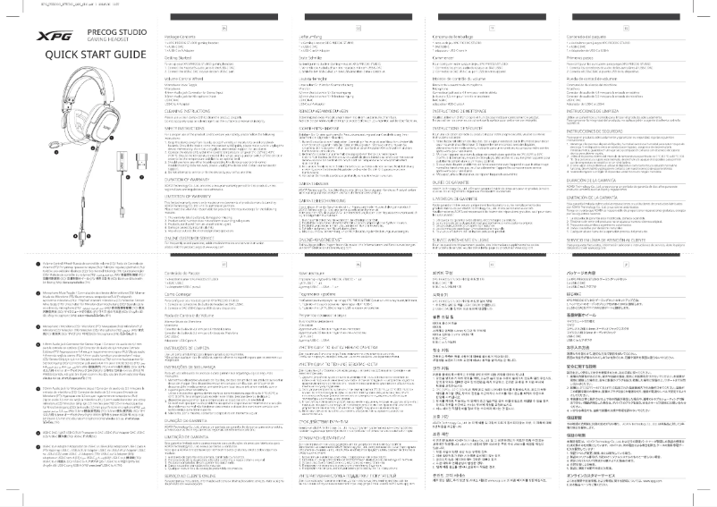 Page 1 de la notice Manuel utilisateur ADATA PRECOG STUDIO