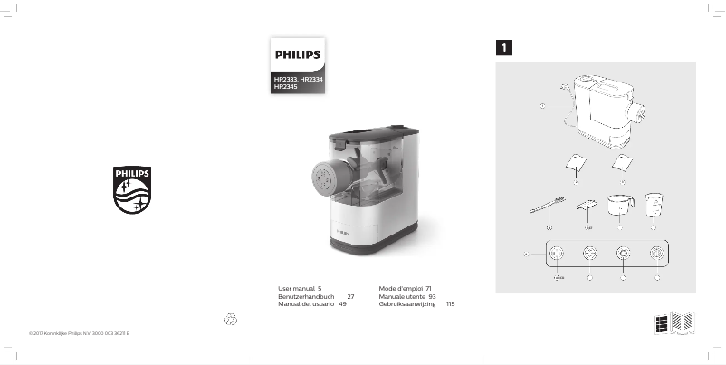 Page 1 de la notice Manuel utilisateur Philips Viva Collection HR2334