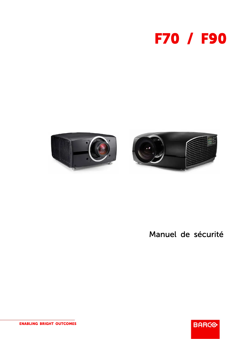 Page 1 de la notice Manuel utilisateur Barco FS70-4K6