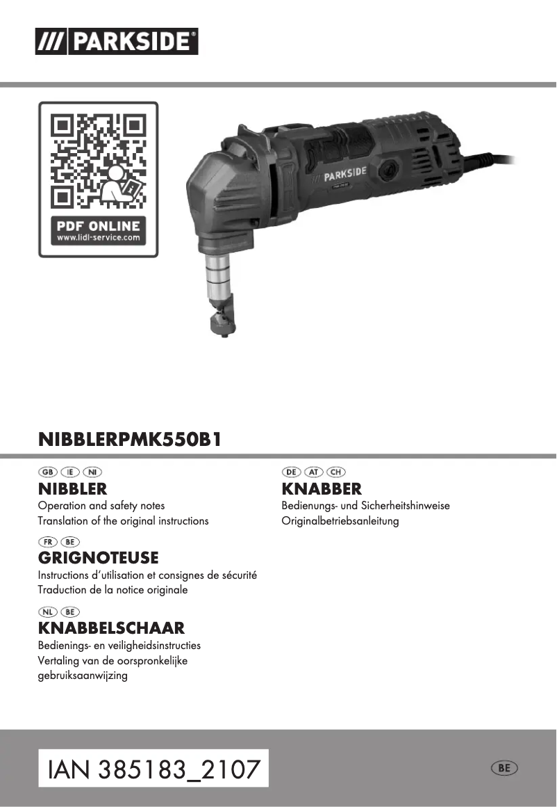 Image de la première page du manuel de l'appareil PMK 550 B1