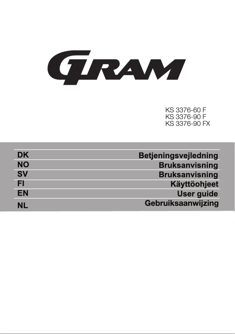 Page n°1 - Manuel utilisateur Gram KS 3376-60 F