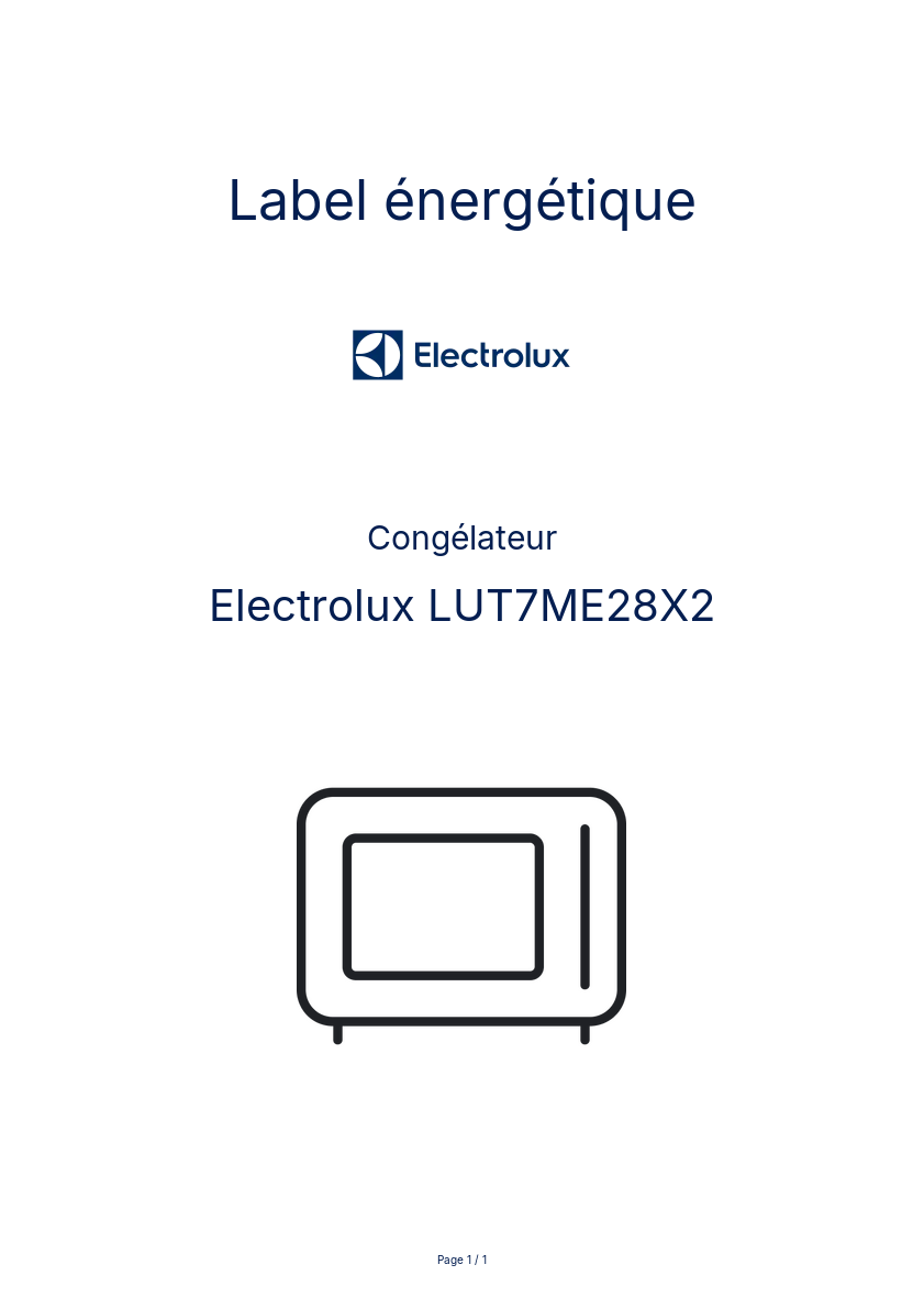 Image de la première page du manuel de l'appareil LUT7ME28X2