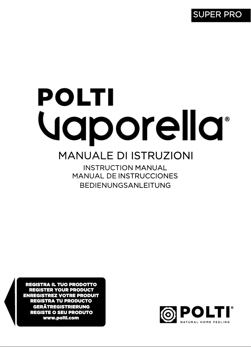 Página 1 del manual Manual de usuario Polti Super Pro