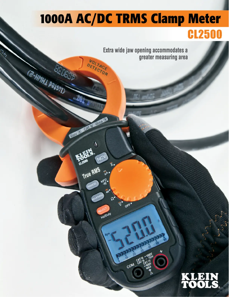 Page 1 de la notice Brochure Klein Tools CL2500