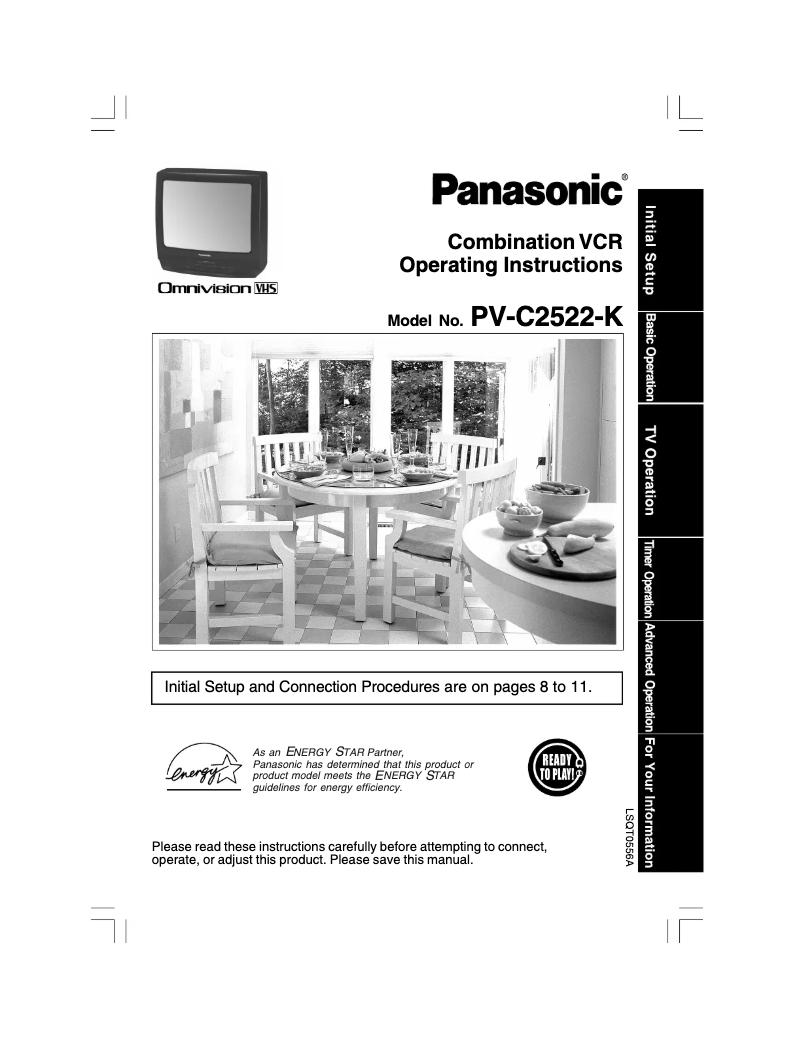 Page 1 de la notice Manuel utilisateur Panasonic PV-C2522K