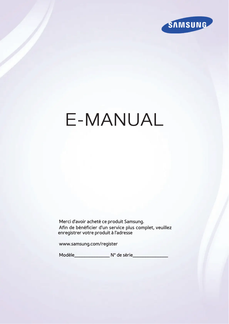 Page n°1 - Manuel utilisateur Samsung UE48H5203