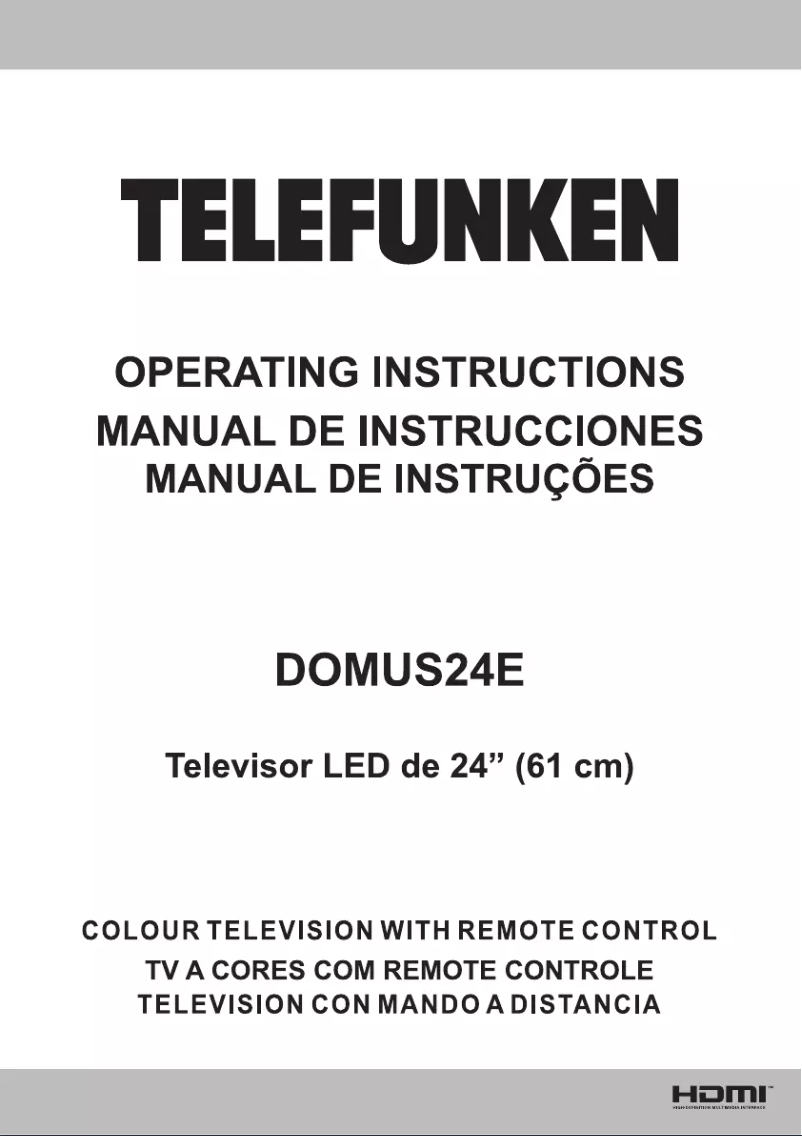 Page n°1 - Manuel utilisateur Telefunken DOMUS24E