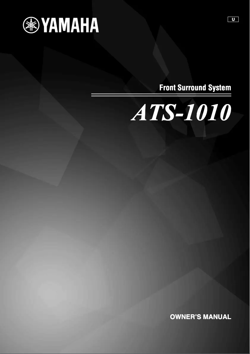 Page n°1 - Manuel utilisateur Yamaha ATS-1010BL