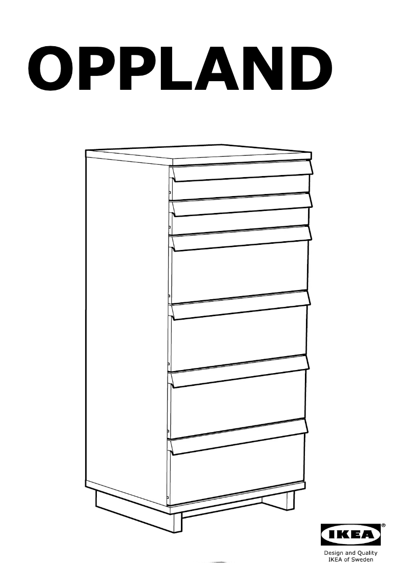 Page 1 de la notice Manuel utilisateur Ikea OPPLAND (6 drawers)