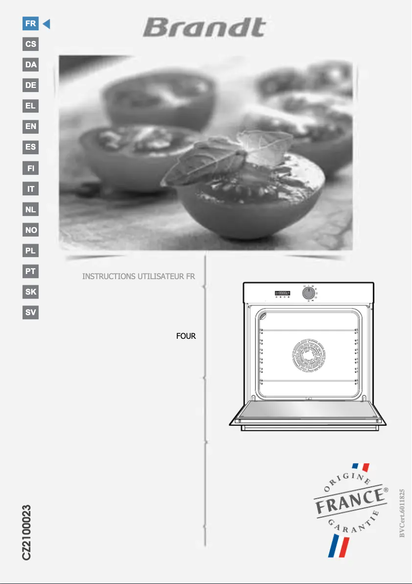 Page 1 de la notice Manuel utilisateur Brandt BOP7332